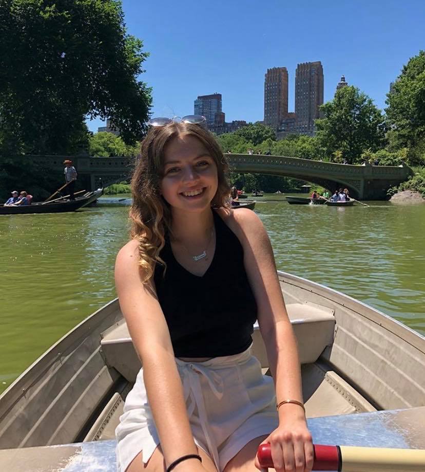 female on a boat